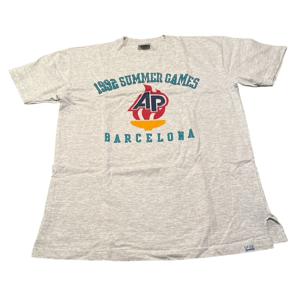 Vintage Gray 1992 Summer Games Barcelona Tee